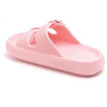 Slide Sandals With Double Buckle Straps And Chunky Sole For Casual Wear - Pink - View 5