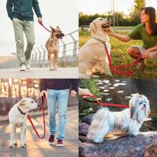 Lynxking 1PC Dog Leash, Webbing Lead With Reflective Strips And D-Ring For Small Medium And Large Dogs - Red - View 8