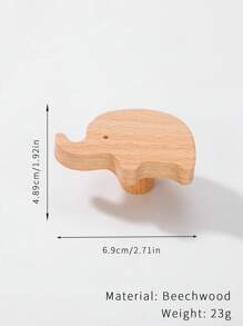 2 Peças Puxadores De Madeira Cartoon, Puxadores Criativos de Armário/Gaveta para Quarto de Crianças, Estilo de Madeira Natural