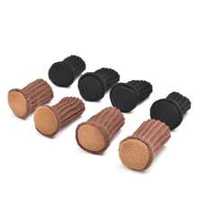 [Calcetines de punto antideslizantes para patas de silla] Juego de 4/24/32 piezas de calcetines de punto grueso de doble capa antideslizantes para patas de silla - Protectores de piso a rayas clásicos, cubiertas para reducción de ruido - Material de poliéster, multicolor