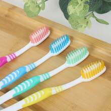 1pc Manual Dual-Color Sharpening Silk Toothbrush, Adult Soft Bristle Toothbrush, Household Daily Necessities, Super Toothbrush - Multicolor - View 7