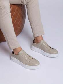 Mateo Floater Leather Casual Sneakers – Comfort And Style For Everyday Church Party Graduation Work - off-white - View 6