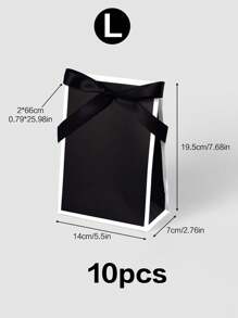 10pcs/5pcs/1pc Minimalist High-End Hepburn Bow Gift Box, Wedding Favours Packaging Bag, White/Black/Pink Tie Scarf Mini Gift Box, Jewelry Gift Box, Suitable For Birthday Party, Wedding Season, Father's Day, Back To School, Teacher's Day, Daily And Holiday Parties