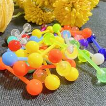 Sortierte farbige acrylische Zungenpiercing, unisex einfarbiger Pierring-Schmuck