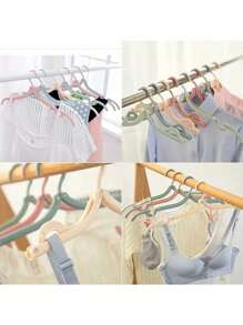 Portable Folding Clothes Hanger, Foldable Travel Clothes Rack, Non-Slip Design, Random Color Delivery - Multicolor - View 5
