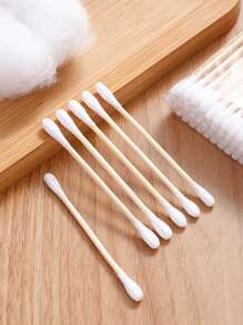 100/200/300/500 piezas/Paquete Hisopos de limpieza, Bastoncillos de maquillaje desechables para limpieza, desmaquillado, limpieza de oídos, necesarios para el hogar y los viajes