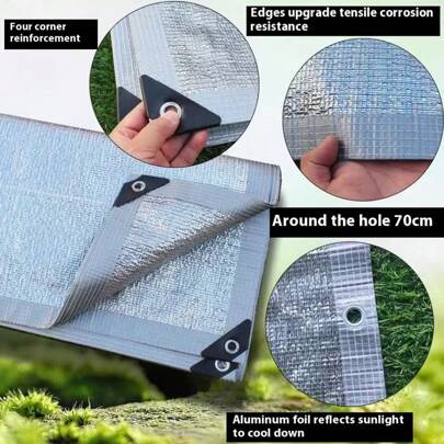 1 Pieza [Toldo de Malla de Protección Solar Eficaz y Aislante] Tela de Toldo Resistente al Agua 100% Resistente a la Abrasión, Protección Solar Resistente para Toldo, Porche, Terraza, Jardín, Patio, Balcón, Techo, Plantas