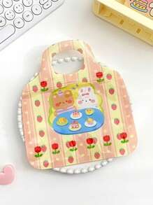 复活节兔子卡通手提珠宝袋 - 适合女孩和儿童的可爱防水拉链袋，便携式复活节礼物收纳袋（可爱的兔子设计） - 手提包裝袋 - 查看 14