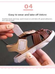 2024 Summer Baby Boys Girls Sandals Children Beach Sandals Cartoon Infant Toddler Shoes Comfortable Soft Sole Kids Student Shoes - Brown - View 5