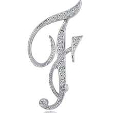 1 pièce paquet Broche géométrique simple de 26 lettres anglaises avec strass, broche élégante et de mode pour femmes. Épingle pour pull, manteau, robe, accessoires, sac, charme, école