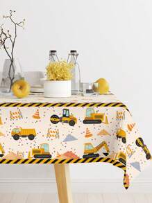 1Pc Construction Vehicle Tablecloth Table Runner ,Engineering Vehicle Birthday Party Decoration ,BabyShower Decor,Gender Reveal Party Decor,Newborn Party Decor ,Family Friends Gathering Table Decoration ,Home Decor,Kitchen Decoration