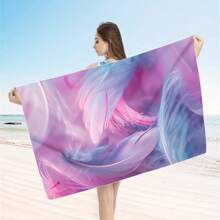 1pc Feather Pattern Extra Large Beach Towel - Soft, Light-Weight, Absorbent Polyester Bath Towel, Suitable For Travel, Swimming, Camping, Yoga, Beach Party, Fitness And Seaside Vacation, Perfect Gift For Family And Friends Mother's Day Flowers, Personalized Gifts For Mom, Last Minute Gifts, Mother's Day Ideas, Mothering Sunday Gifts, Handmade Cards For Mum, Best Mother's Day Gifts Under $50 Summer, Holiday