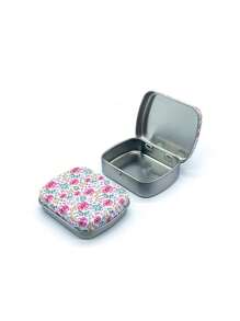 1pc Empty Tinplate Storage Case, Vintage Hinge Mini Box, Small Candy Case, Portable Packaging Tin Box, Outdoor Travel Supplies, Home Organization And Storage Supplies - Multicolor - View 21