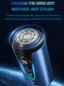 Afeitadora eléctrica para hombres, afeitadora eléctrica resistente al agua, recortadora de barba portátil y de viaje - Multicolor - Ver 4