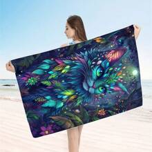 1 Piece Extra Large Beach Towel - Quick Drying, Soft, Lightweight, Sand-Free, Microfiber Material, Cute Bird Design, Ideal Gift For Women And Adults, Suitable For Pool, Travel And Swimming Summer, Holiday
