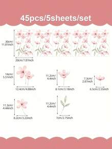 1pc Of Creative Home Decorations Wall Stickers, Bohemian Style Floral Pattern Self-Adhesive Wall Stickers, Bedroom Entrance Living Room Porch Home Decoration Wall Stickers, Wall Decoration Decals, Vinyl Decal For Home Decorations,Spring Decoration Items Refresh Your Home