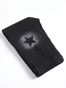 Teenage Boys' Stretchy Multi-Pocket Denim Jeans - Black - View 9