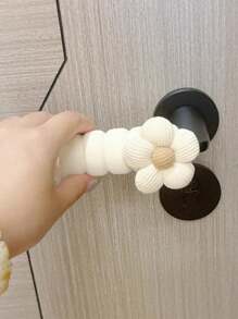 Flower Door Handle Crash Pad Soft Insulation Protective Cover,Thickened, Spiral Design,Door Handle Bumper Protector,Effective To Prevent Wall And Door Lock Damage,Home Anti-Collision & Anti-Static Doorknob Sleeve,And Dust-Proof For School,Office,Household,Travel,Bag,Organizer,Storage, Back To School Supplies