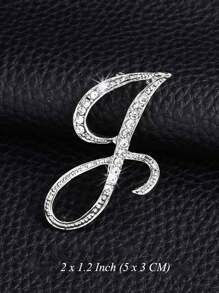 Vintage Versatile Men's English Letter Brooch, Suit Lapel Flower Badge, Unisex Fashionable Large Pin Clothing Accessory, High-End Suit Decoration, Sweater/Jacket Pins, Suitable For Parties, Weddings, Birthdays, Daily Wear, Holiday Gifts