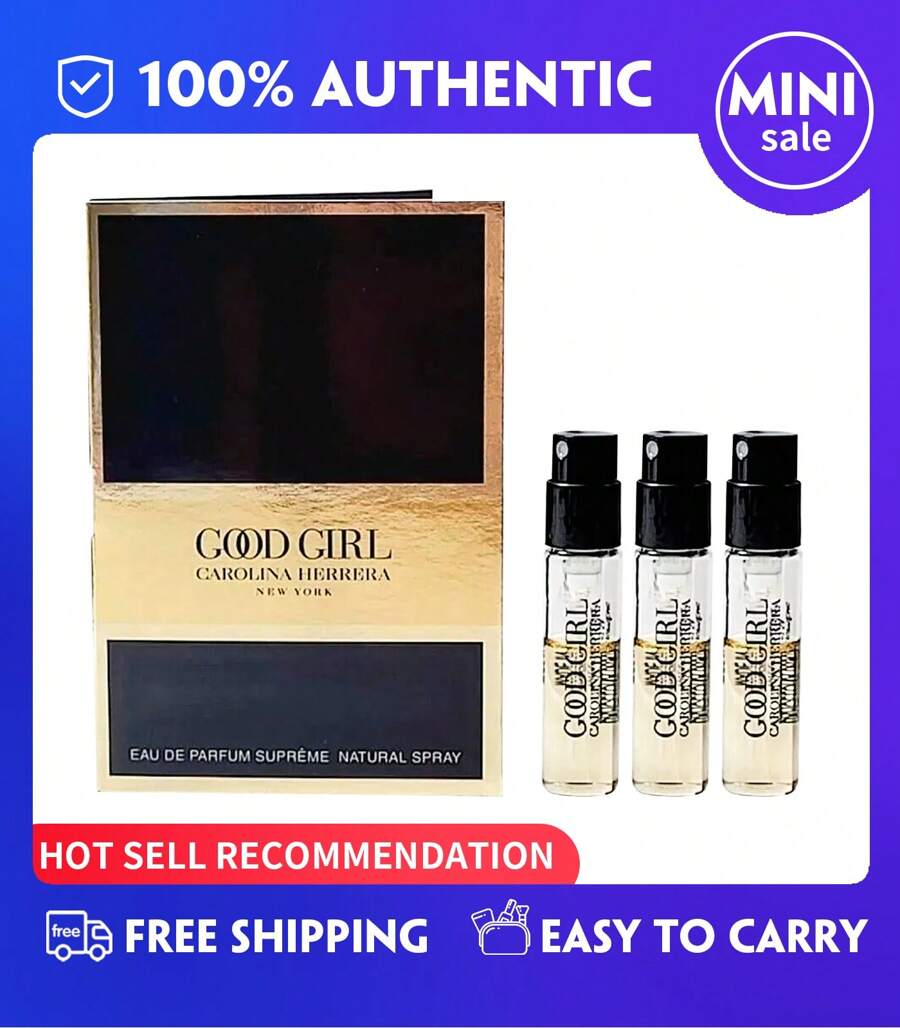 Carolina Herrera Ladies Good Girl Eau De Parfume EDP  Natural Spray Perfume For Women 1.5ml 0.05 Oz Fragrances Mini Travel Size - 4.5ml(1.5ml*3支) - 查看 1