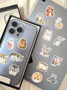154pcs Cartoon Cat Stickers, Suitable For Stationery, Books, Notebooks, Phone Cases, Luggage, Guitars, Helmets, Birthday Parties, Asymmetrical Shapes - Multicolor - View 7