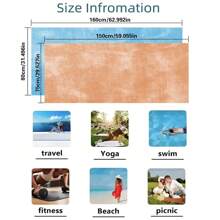 1 Piece Extra Large Beach Towel - Quick Drying, Soft, Lightweight, Sand-Free, Microfiber Material, Cute Bird Design, Ideal Gift For Women And Adults, Suitable For Pool, Travel And Swimming Summer, Holiday