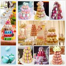 Suporte de Torre Redondo em Plástico Transparente, Suporte de Exposição de Bolo, Suporte de Sobremesas, Cupcake, para Festa de Aniversário, Casamento, Formatura, Comemorações, Ação de Graças, Natal ou Qualquer Outro Evento