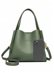 Bolsos de mano suave de alta calidad para mujer, bolsos de hombro casuales, bolsos de diseñador de lujo de gran capacidad para damas