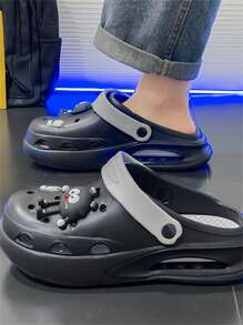 Sandalias para hombre con suela gruesa antideslizante, con estampado de dibujos animados, de moda y transpirables