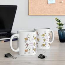 Taza de café con Llama, taza bonita de Llama, regalo con chiste de Llama, taza de "Sin Drama Llama", regalo para amante de las Llamas, taza divertida de animal, regalo para amiga, para ella - Taza de cerámica para café de 11oz - Regalo para el Día de San Valentín, Cumpleaños, Día de la Mujer, Idea de regalo para el Día de Pascua para papá, mamá, amigos, novia, novio - por defecto - Ver 3