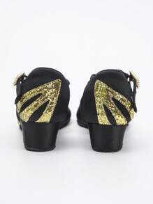 1 Pair Kids/Girls' Latin Dance Shoes, Indoor Soft-Sole - Gold - View 5