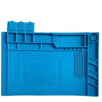 S-160 Heat Insulation Silicone Mat Repair Kit, Heat Resistant Maintenance Desk Mat, For Soldering Iron Blue