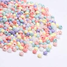 200 piezas de cuentas acrílicas de ábaco multicolor de 6mm - Adecuadas para manualidades de joyería, artesanía y accesorios DIY