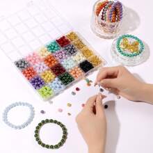 600Pcs Pearl Beads For Bracelets Making Kit -20 Colors 8mm Pearl Beads With Gold Spacer Beads For DIY Craft Bracelet Necklace Earrings Jewelry Making, Friendship Bracelet Kits For Beginner Adult