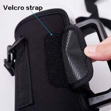 户外通用水瓶袋手机袋，带口袋、卡槽和可拆卸可调节肩带，带钥匙钩的保温瓶套袋 - 彩色 - 查看 3