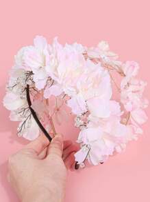 1 Piece Teen Girl Faux Flower Headband Cute Sweet Girl Hairband Spring And Summer Hair Accessories For Wedding Vacation Party - Multicolor - View 2