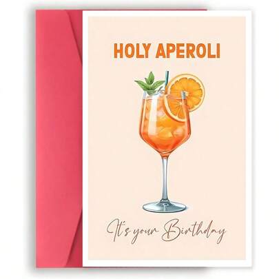 Leuke Aperol Spritz verjaardagskaart - Het perfecte verjaardagscadeau voor vrienden, familie en geliefden