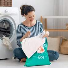 Bolsa de lavandería de viaje extra grande y resistente al agua - Poliéster duradero, compartimento seco/húmedo, asa ajustable, cierre con cremallera, lavable, 40 x 50 cm - Perfecta para gimnasio, yoga, natación y talla grande