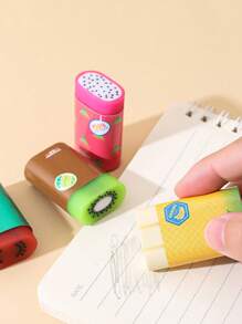 TOCHAIN Random 1pc Cream Fruit Design Erasers