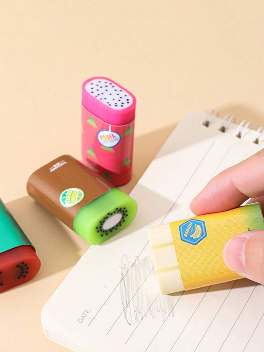 TOCHAIN Random 1pc Cream Fruit Design Erasers