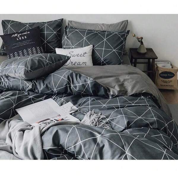 Dekbedovertrekset, tweepersoonsbed/sprei, ademend, zacht en duurzaam, comfortabele slaapervaring, gemakkelijk te onderhouden, 160x220 cm