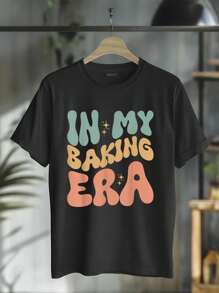 En mi era de repostería, cita de panadero, repostero, panadero, chef, camiseta - Negro - Ver 1