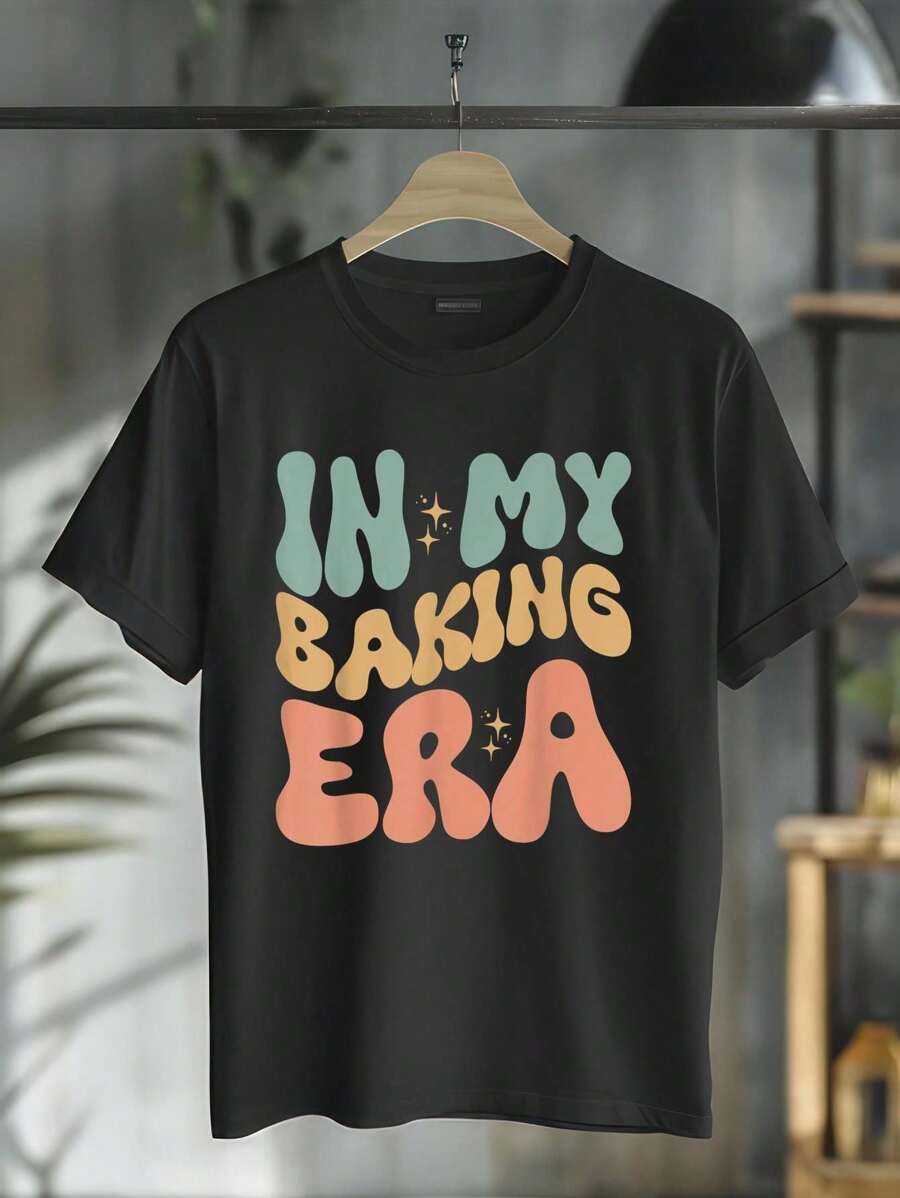 En mi era de repostería, cita de panadero, repostero, panadero, chef, camiseta - Negro - Ver 1