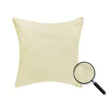 1pc Gray/Yellow 45*45cm Solid Color All-Polyester Canvas Pillowcase, Breathable, Comfortable, Skin-Friendly And Soft