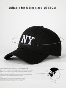 1pc/2pcs/3pcs Embroidered NY Baseball Cap, Outdoor Sun Protection Casual Hat For Boys & Girls, Suitable For Spring, Autumn, Travel, Beach
