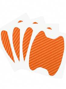 4 件装通用碳纤维车门把手保护器 - 防刮胶膜