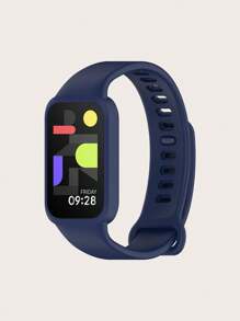 1pc Plain Color One-Piece Fully Framed Screw Silicone Watch Strap Compatible With Xiaomi Smart Band 9 Active - Mi Smart Band 9 Active - View 10