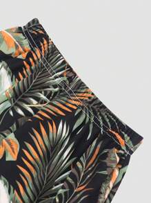 2 Stücke/set Kleine Jungen Tropical Muster Badeshorts, Sommer