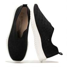 Orchid Leather Sneakers By Project Cloud - Lightweight, Arch Support. - Black - View 2