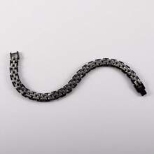 1 件 2025 新款设计男士扁平双排雕刻纹理手链腰带，时尚迷人